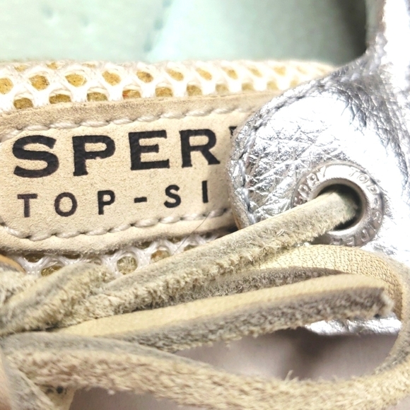 Sperry Top-Sider Angelfish Open Mesh Boat Shoe Silver Gray 8.5 - Picture 3 of 8